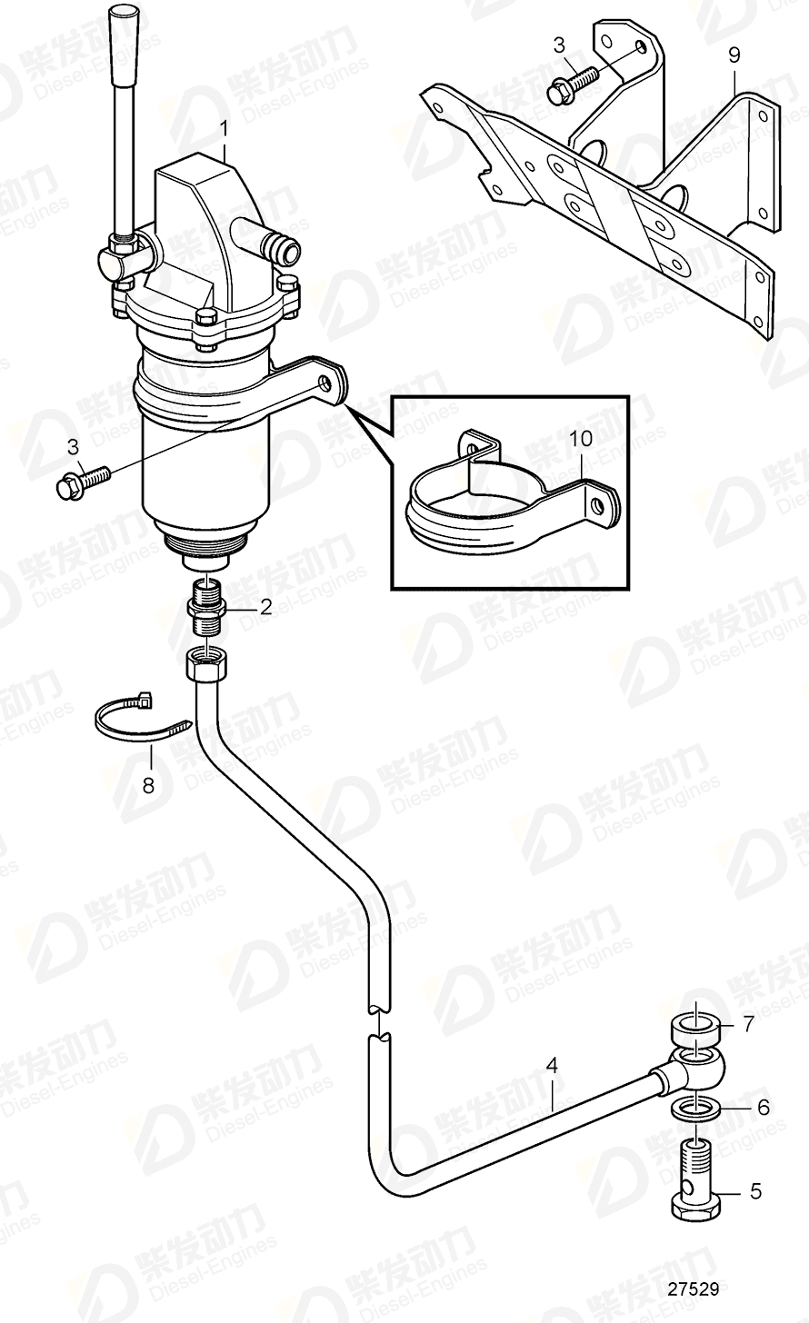 VOLVO Hose 22474977 Drawing